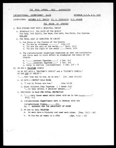 Annual Holy Convocation, COGIC (84th: 1991), supervisor's class syllabus