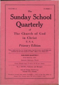 Sunday School Quarterly of The Church of God in Christ, primary ed., vol. 35, no. 1, Jan.-Mar. 1951