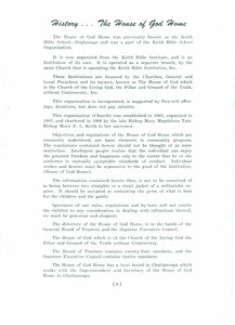 History …. The House of God Home