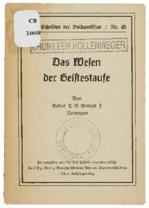 Das Wesen der Geistestaufe