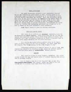 Evaluative minutes regarding a COGIC youth conference, 1964?