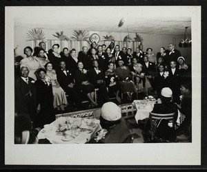 Unidentified group of people on a dais at a dinner, Memphis