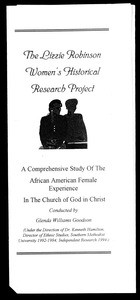 The Lizzie Robinson women's historical research project flier, after 1996