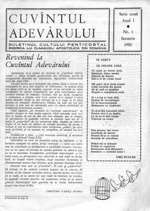 Buletinul Cultului Penticostal - Biserica lui Dumnezeu Apostolica