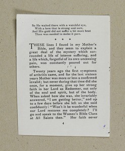 Mary Boddy: a remembrance, 1928