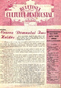 Buletinul Cultului Penticostal - Biserica lui Dumnezeu Apostolica