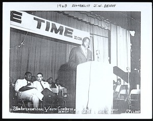 Evangelist Denny at 28th International Youth Congress, COGIC, Denver, 1963