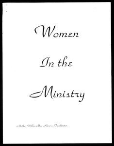 COGIC, Department of Women, leadership conference syllabus, "Women in the ministry", 1997