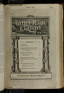 The latter rain evangel, vol. 2, nos. 1-12, Oct. 1909 - Sept. 1910