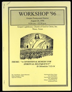 Workshop '96 Greater Pentecostal District, syllabus, 1996