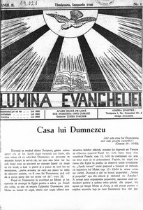 Light of the Gospel, 1946, vol, 1, no. 1 = Lumina Evangheliei, 1946, anul I, nr 1