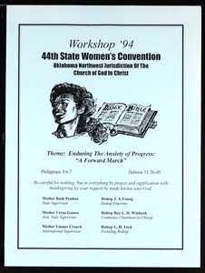 Annual state women's convention, COGIC, Tulsa, Oklahoma, 1994