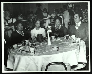 Unidentified groups of people at a banquet, Chicago