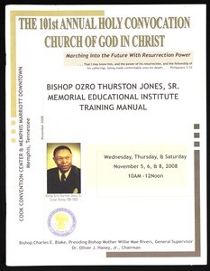 Annual Holy Convocation, COGIC (101st: 2008), educational institute training manual
