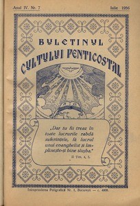 Buletinul Cultului Penticostal - Biserica lui Dumnezeu Apostolica
