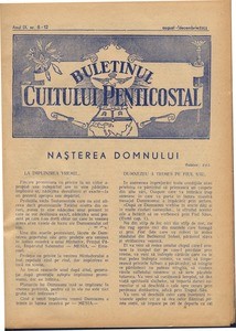 Buletinul Cultului Penticostal - Biserica lui Dumnezeu Apostolica