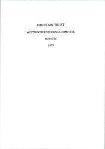 Fountain Trust Westminster Steering Committee minutes, 1979