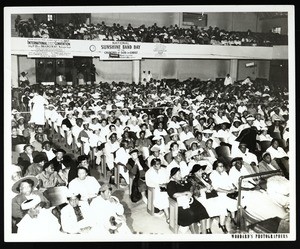 Filled hall, COGIC convocation, Memphis, 1957?