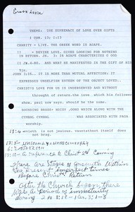 "The supremacy of love over gifts", notes for a sermon