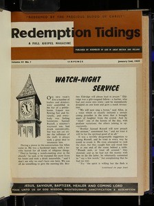 Redemption tidings, vol. 35, nos. 1-46, 2 Jan. - 25 Dec. 1959