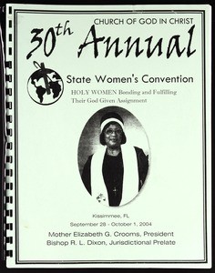 Annual state women's convention, Central Florida, COGIC (30th: 2004), program