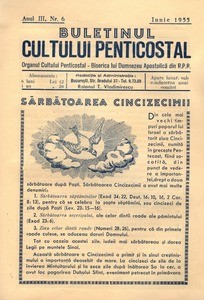 Buletinul Cultului Penticostal - Biserica lui Dumnezeu Apostolica