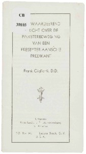 An appreciative report about the Pentecostal Movement by a presbyterian vicar