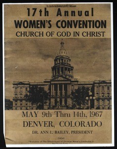 Annual Women’s International Convention, COGIC (17th: 1967), partial program