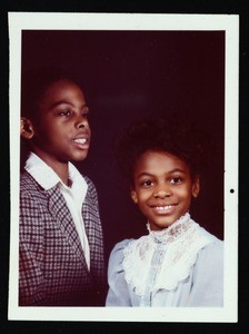 Formal portrait of an unidentified brother and sister