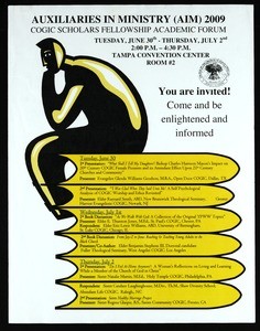 Auxiliaries in Ministry, COGIC Scholars fellowship academic forum, 2009, invitation