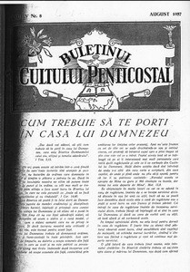 Buletinul Cultului Penticostal - Biserica lui Dumnezeu Apostolica