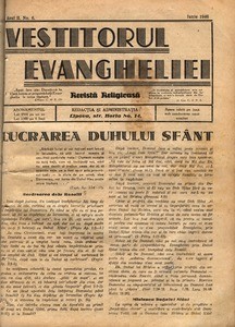 The herald of Gospel, 1946, vol, 2, no. 6 = Vestitorul Evangheliei, 1946, anul II, nr 6