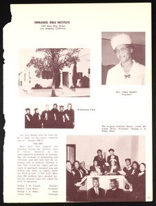 Article fragment on 3 California religious institutions, after 1964