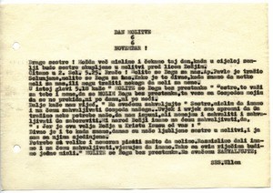 Invitation to a day or prayer