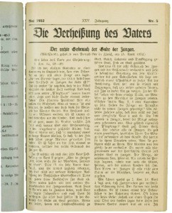 Die Verheissung des Vaters und der Sieg des Kreuzes, 1932, nr. 5