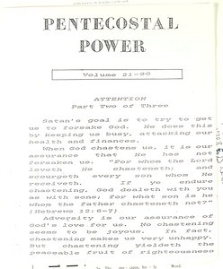 Pentecostal power, vol. 21, 1990