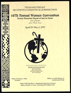 Annual women convention, Texas Southeast, COGIC (14: 1997) program