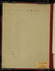 Minute book no. 15, PMU, AoG GB, OMC, May 1946 - Mar. 1948