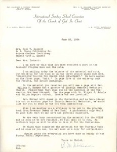 Letter, 1954 June 25, to Rose Lockett