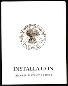 Installation service program, Lina Belle Leavell, 1991