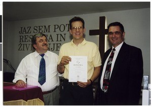 Student getting his diploma