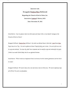 Interview of Earlynn B. McDowell, 2012