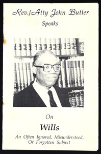 Rev./Atty. John Butler speaks on wills, 1992