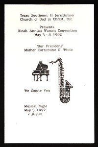 Annual women's convention, Texas Southeast, COGIC (9th: 1992), program