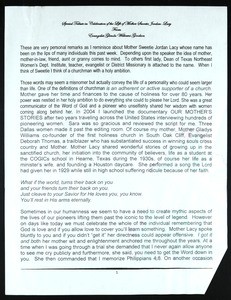 Obituary, Sweetie Jordan-Lacy, after 2005