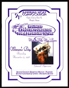 Annual Holy Convocation of the Church of God in Christ (91st: 1998), Women's day program