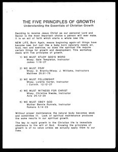 The five principles of growth, syllabus
