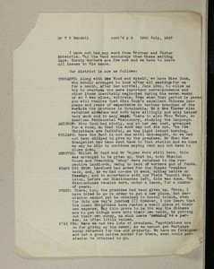 Letter from Wood, Albert to Mundell, Thomas 1927