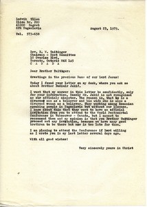 Letter from Ludvik Üllen to R. W. Taitinger