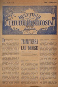 Buletinul Cultului Penticostal - Biserica lui Dumnezeu Apostolica